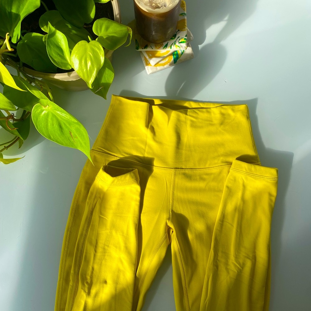 Yellow Lululemon Align Size 4